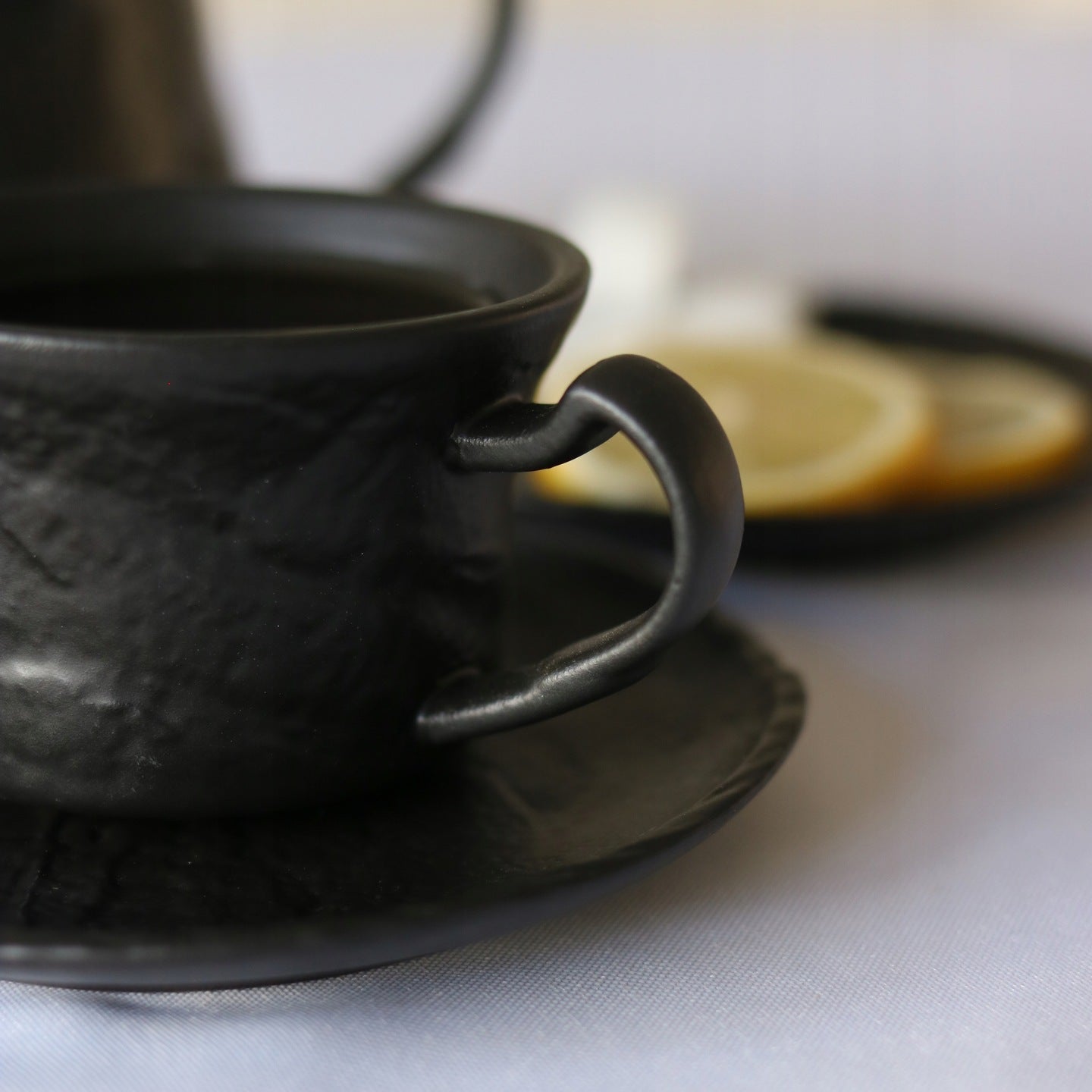 Wilmax Teetasse mit Untertasse SlateStone Schwarz 180 ml Porzellan
