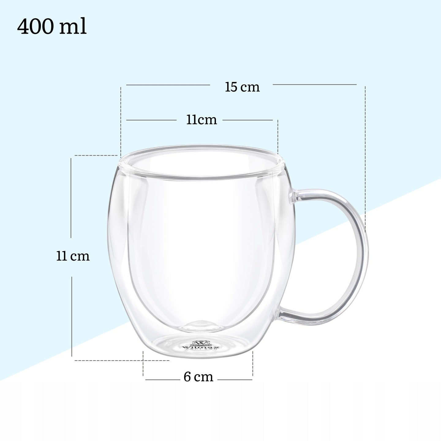 Wilmax Doppelwandiger Glasbecher