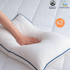 2 Stück Climate Nano Gel Pillow Hotelkissen 50x70 cm, 1100 g, 100% Baumwolle Außenstoff
