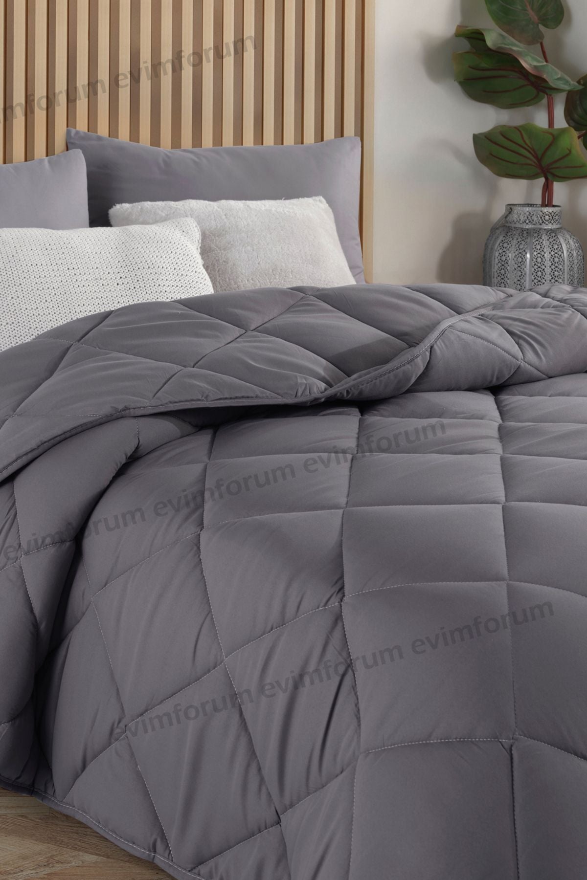Anthracite Gray Soft Winter Quilt Double 195*215