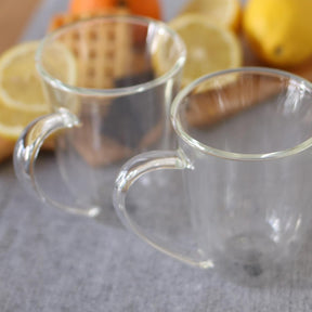 Wilmax Doppelwandige Tasse 400 ml Borosilikatglas 2er Set WL-888727/A2