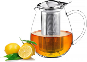 Wilmax Teekanne 600 ml Thermoglas Edelstahlfilter
