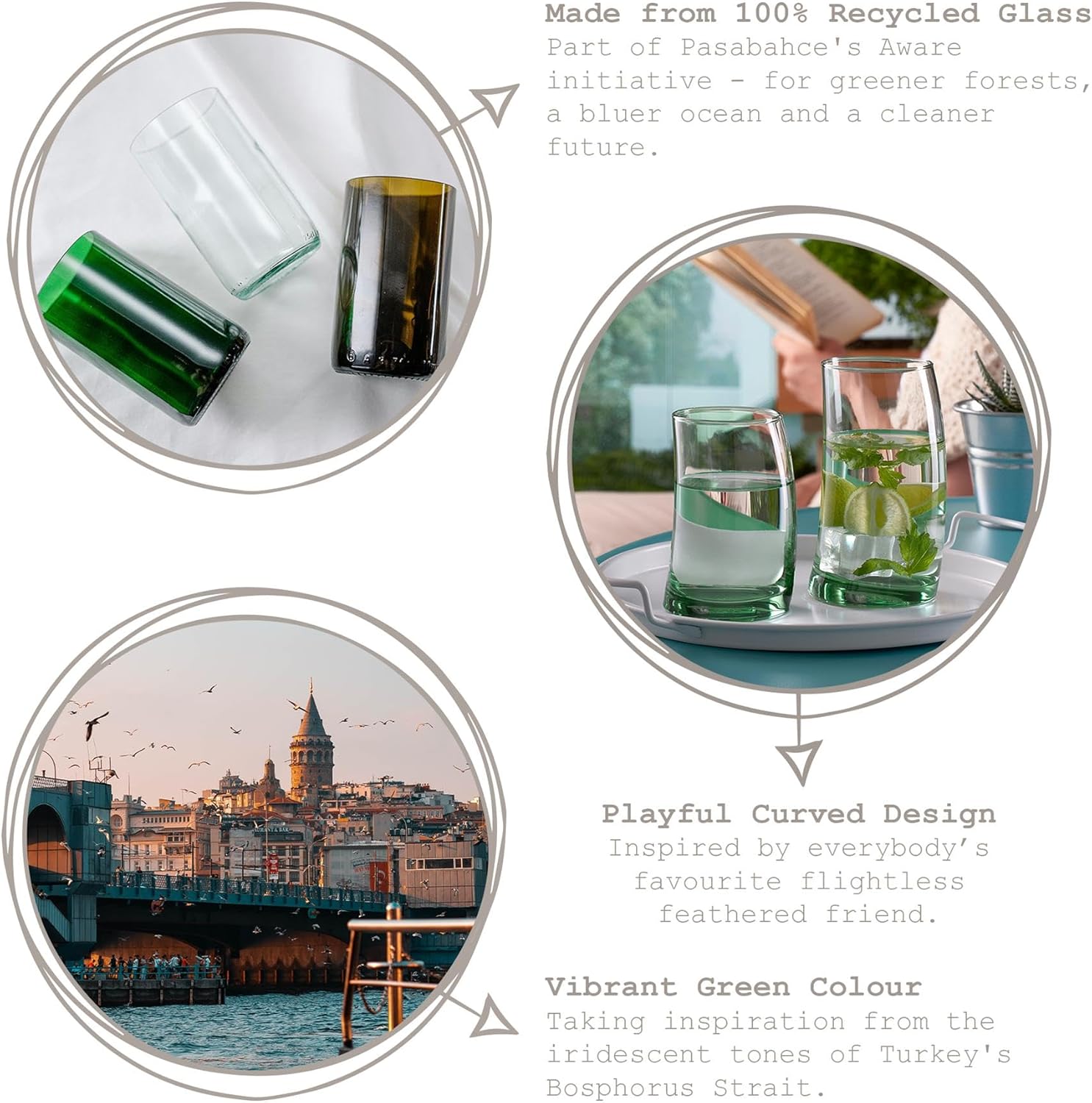 Pasabahce Aware Penguen Longdrinkglas 39 cl 6er-Set