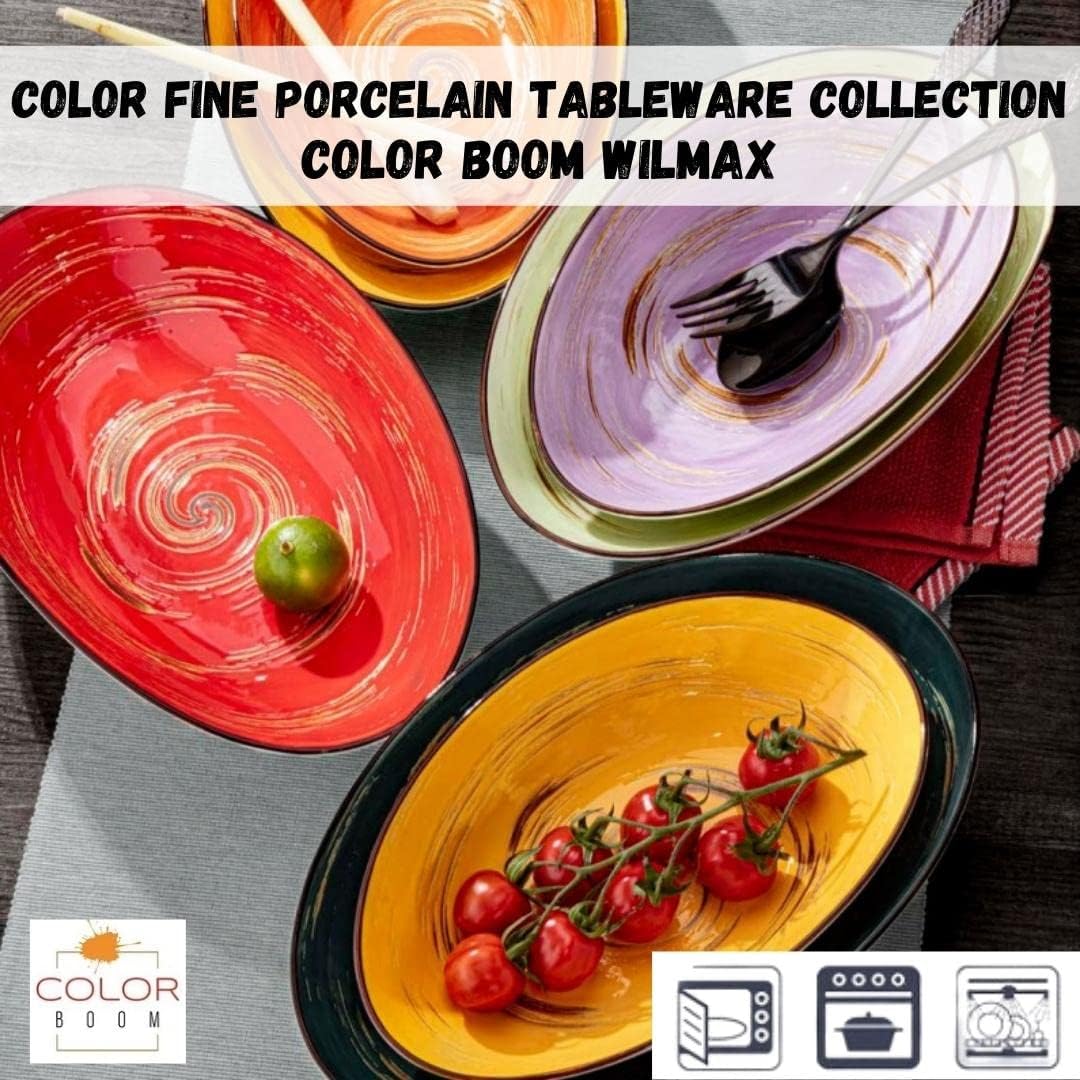 Wilmax Schale oval 30 cm Blau Porzellan WL-669641/A