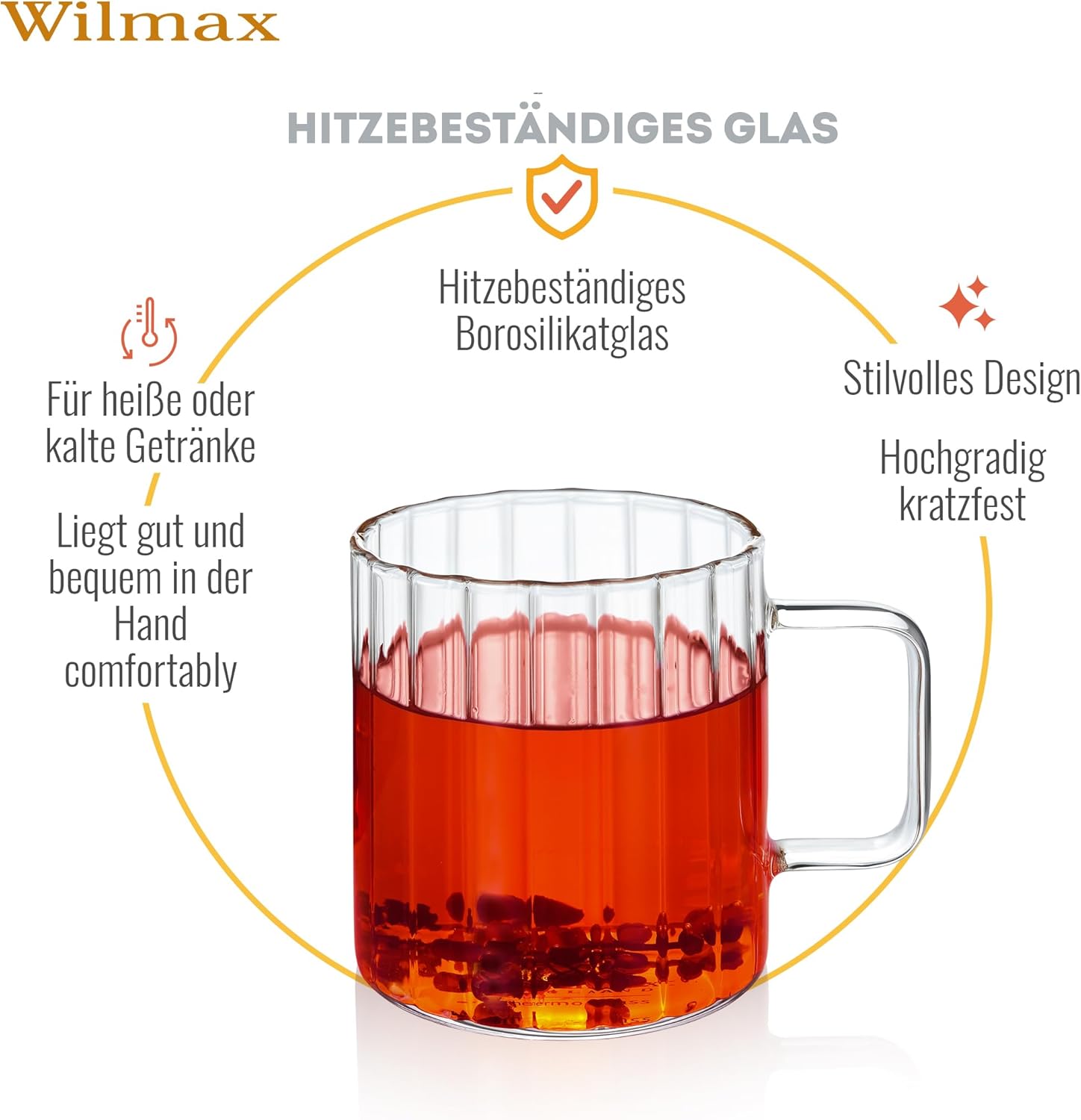 Wilmax Thermoglas Tasse 250 ml Transparent WL-888615/A