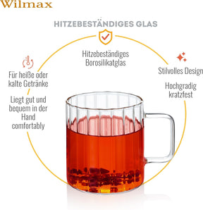 Wilmax Thermoglas Tasse 250 ml Transparent WL-888615/A