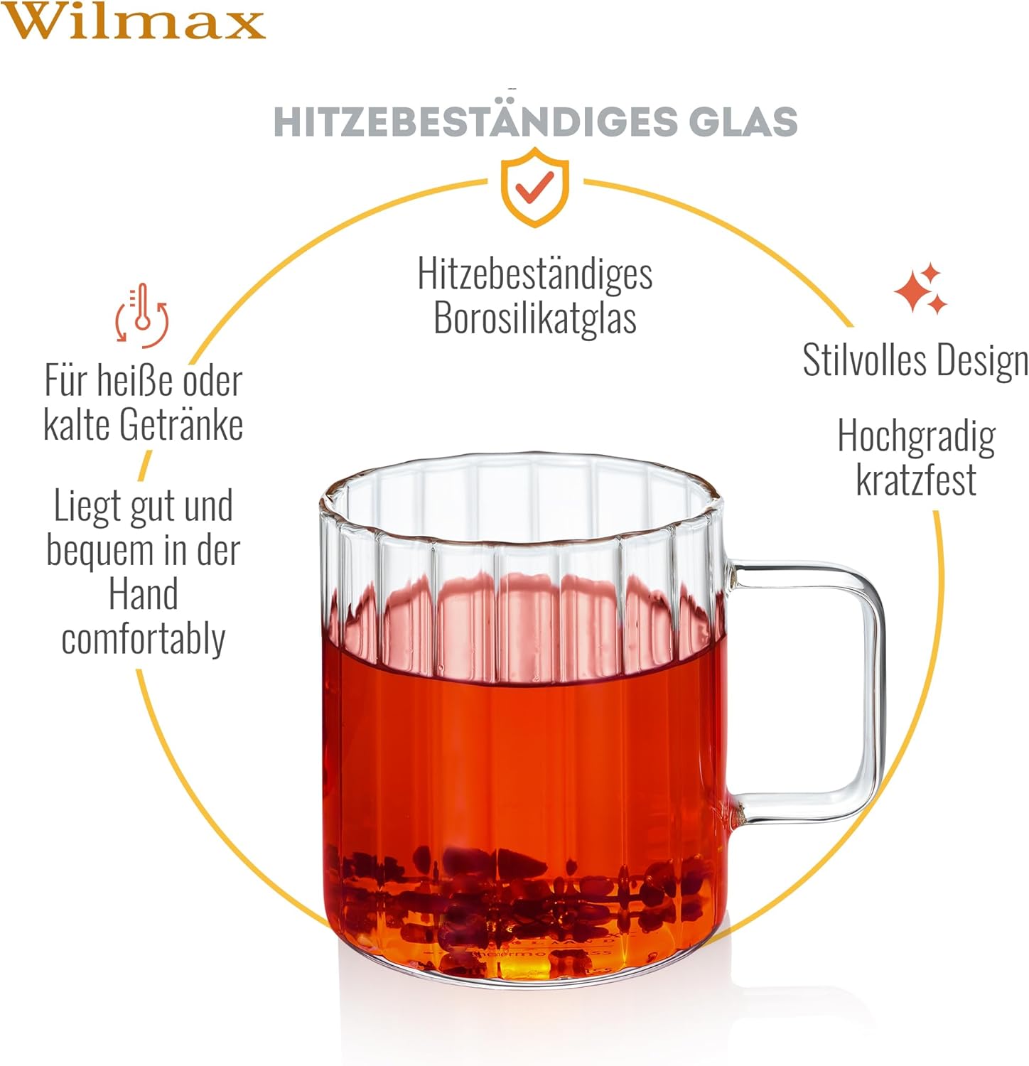 Wilmax Thermoglas Tasse 250 ml Transparent WL-888615/A