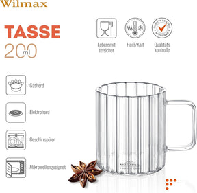 Wilmax Thermoglas Tasse 250 ml Transparent WL-888615/A
