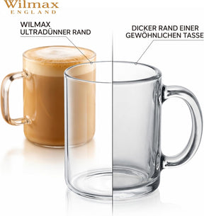 Wilmax Glasbecher 320 ml Borosilikatglas Transparent WL-888606/A