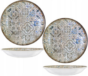 Wilmax Tiefer Teller 23 cm Vintage Mosaic 2er Set WL-671312/A2