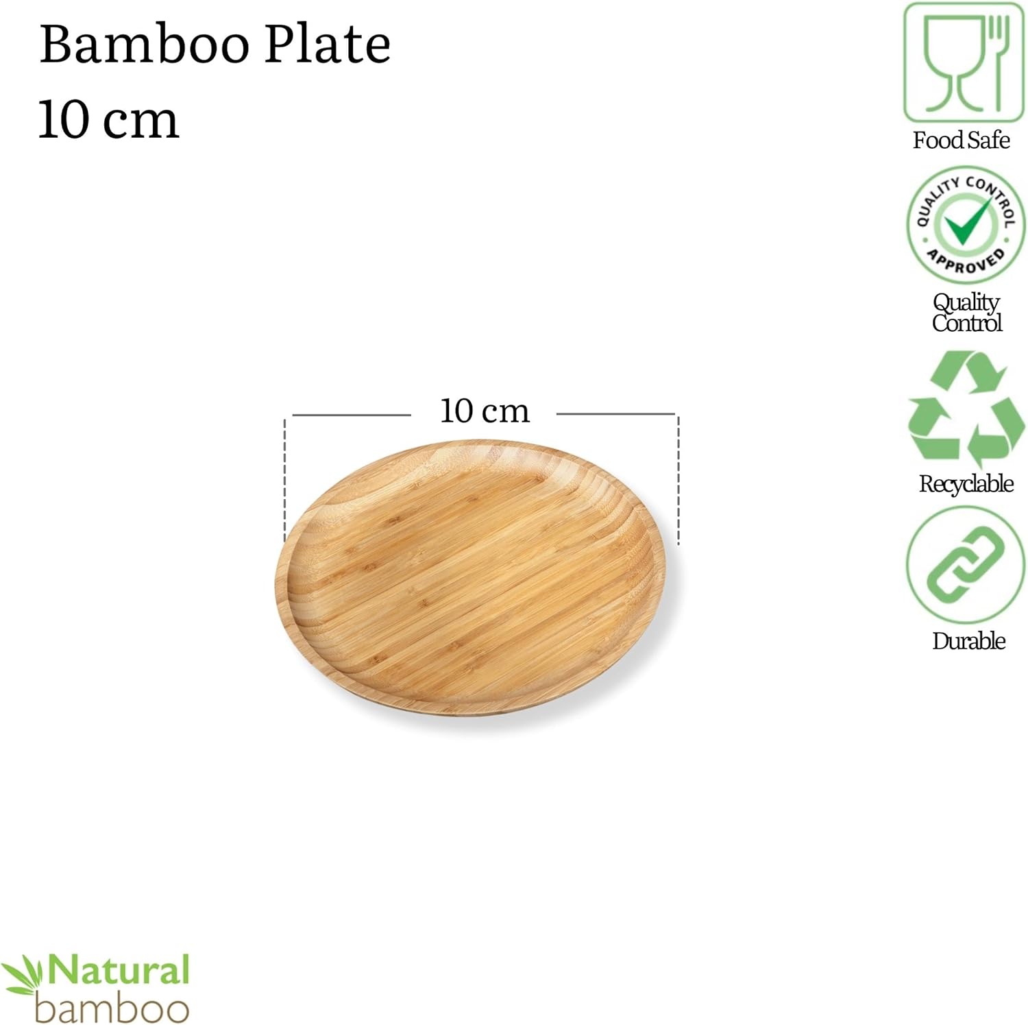 Wilmax Bambus Teller 10 cm Natur WL-771028/A