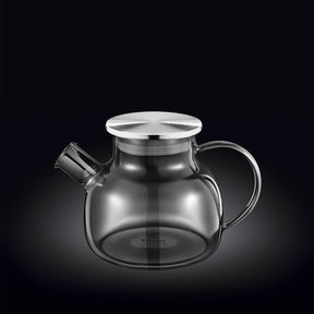 Wilmax Teekanne 1200 ml Glas mit Edelstahldeckel WL-888826002/A