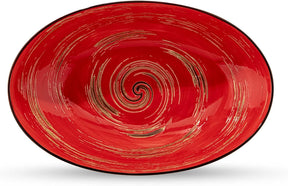 Wilmax Schale oval 25 cm Rot Porzellan WL-669240/A