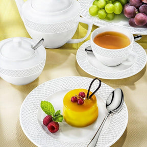 Wilmax Tasse mit Untertasse 90 ml Weiß Porzellan WL-880101400/AB