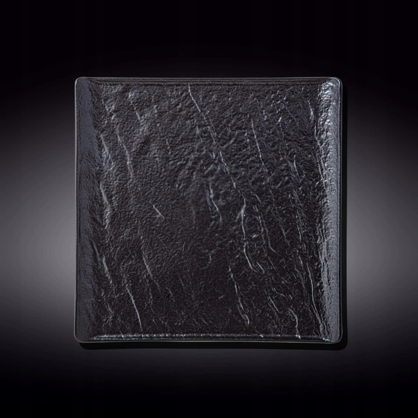 Wilmax Quadratische Platte SlateStone Schwarz 27 x 27 cm Porzellan WL-661107/A