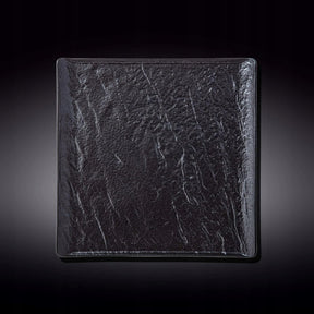 Wilmax Quadratische Platte SlateStone Schwarz 27 x 27 cm Porzellan WL-661107/A