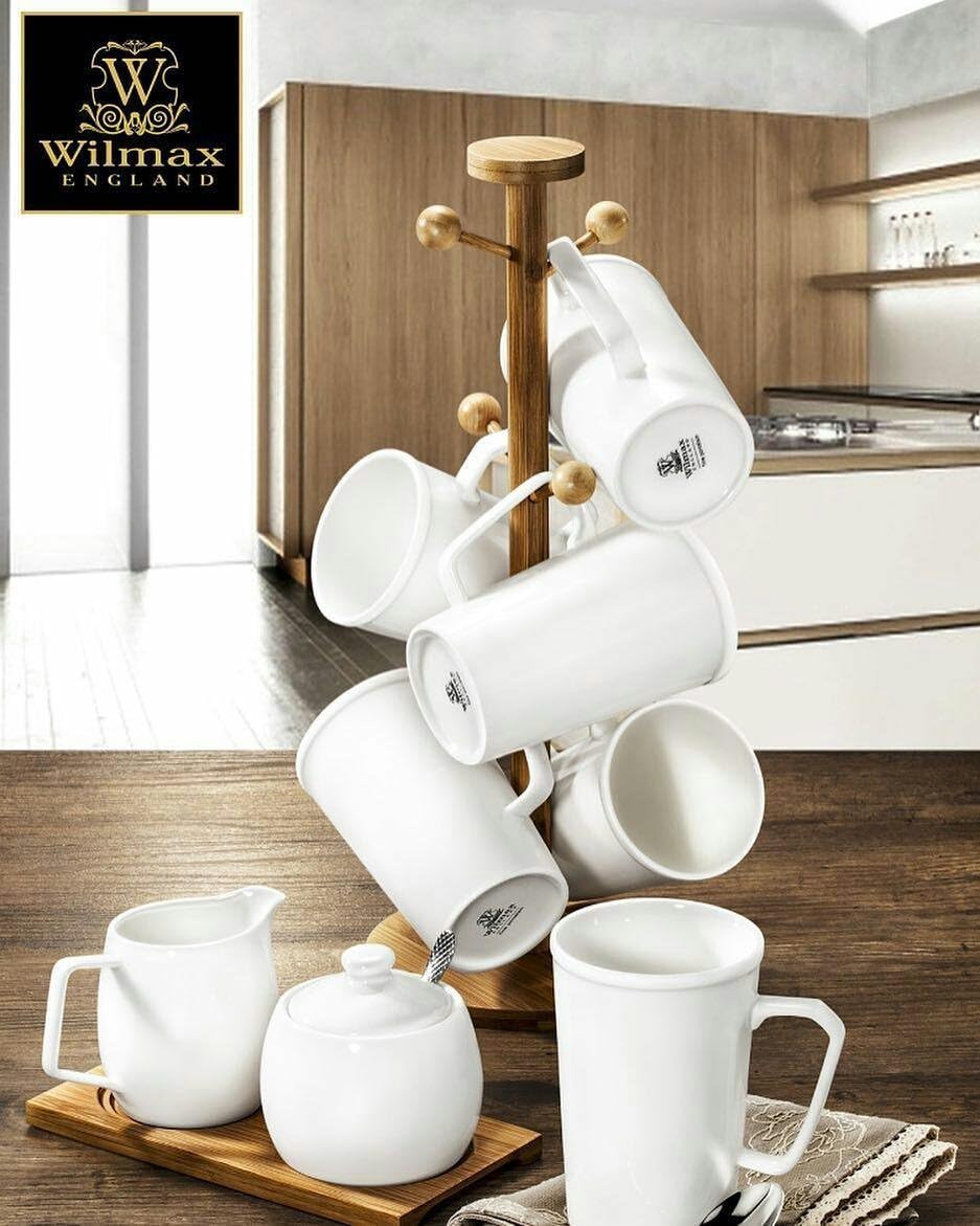 Wilmax Becher 400 ml Weiß Porzellan Olivia