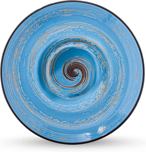 Wilmax Tiefer Teller 22,5 cm 1100 ml Blau Porzellan WL-669623/A