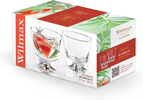 Wilmax Whiskyglas 250 ml Kristallglas Transparent 2er Set WL-888056/2C