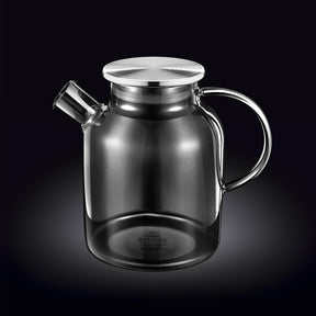 Wilmax Teekanne 1200 ml Glas mit Edelstahldeckel WL-888826002/A