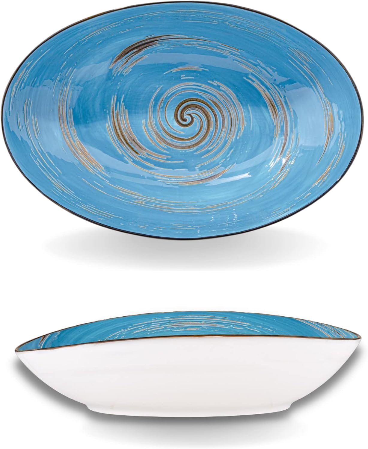 Wilmax Schale oval 30 cm Blau Porzellan WL-669641/A