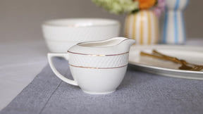 Wilmax Zucker- & Milchkännchen Set Porzellan Goldrand WL-880102470/A-880102475/A