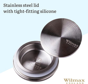 Wilmax Vorratsglas 1800 ml mit Edelstahldeckel 2er Set WL-888519/A2