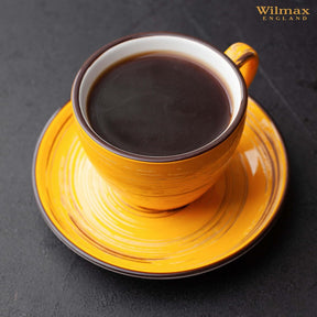 Wilmax Untertasse 15 cm Gelb Porzellan