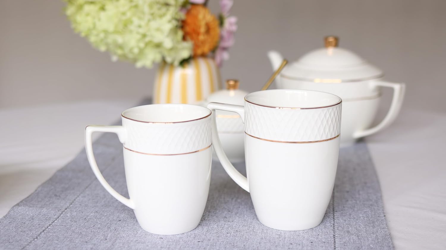 Wilmax Tasse 450 ml Weiß Porzellan