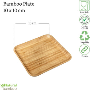 Wilmax Bambus Teller 10x10 cm Natur WL-771017/A