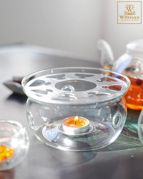 Wilmax Stövchen aus Glas für Teekannen Transparent WL-888903/A