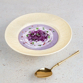 Wilmax Tiefer Teller 25,5 cm 350 ml Sand Porzellan 2er Set WL-661330/A2