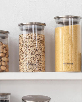 Wilmax Vorratsglas mit Metalldeckel – 2000 ml (10 × 30,5 cm)