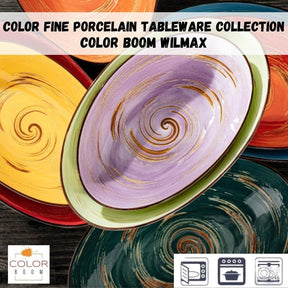 Wilmax Tiefer Teller 24 cm 200 ml Grün Porzellan WL-669525/A