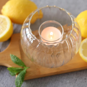 Wilmax Teelichthalter aus Thermoglas 12 x 10 cm