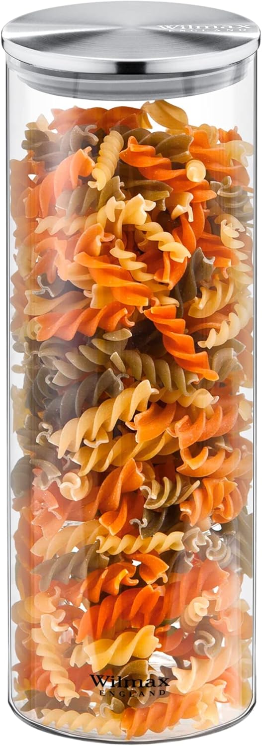 Wilmax Vorratsglas mit Metalldeckel – 2000 ml (10 × 30,5 cm)