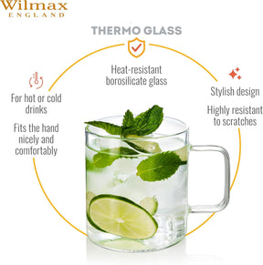 Wilmax Glastasse 200 ml Borosilikatglas Transparent WL-888604/A