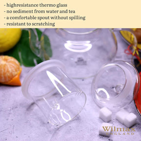Wilmax Teekanne aus hitzebeständigem Glas 1550 ml