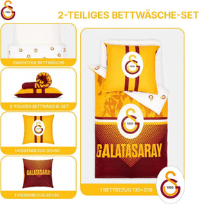 Bettwäsche-Set 2 teilig 135x200 + 80x80 cm, 100% Baumwolle, super weich, doppelseitig, Kinderbettwäsche für Jungen & Mädchen