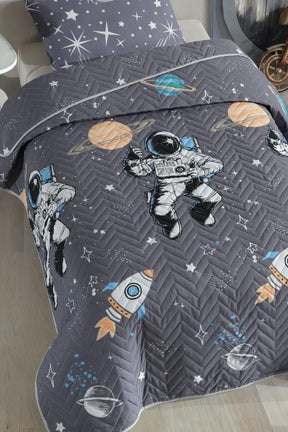 Astronauten-Bettwäscheset für Kinder und Jugendliche, 160 x 230 cm (ohne Spannbettlaken)