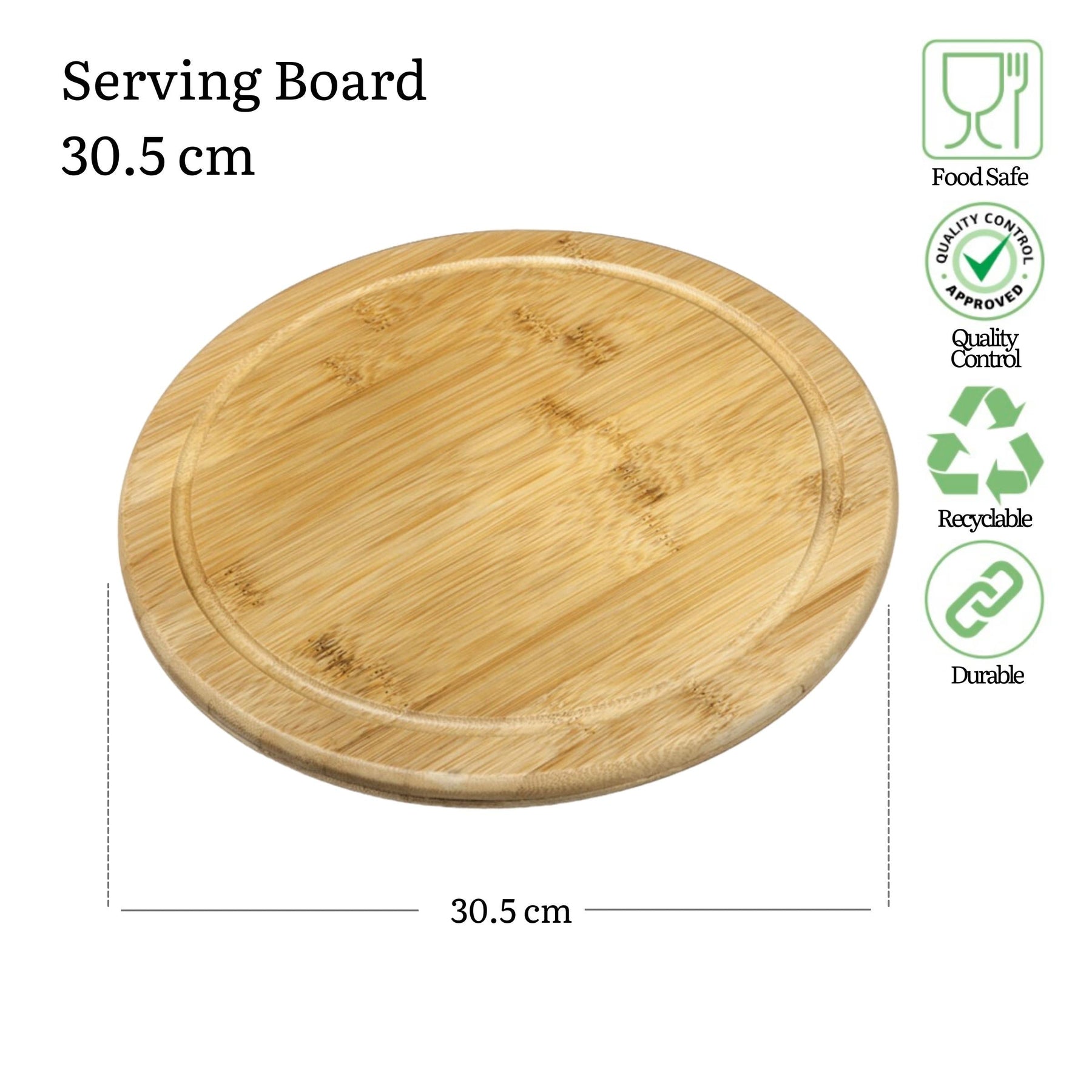 Wilmax Bambus Servierbrett 30,5 cm Natur WL-771090/A