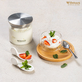 Wilmax Vorratsglas 600 ml mit Edelstahldeckel 3er Set WL-888512/A3