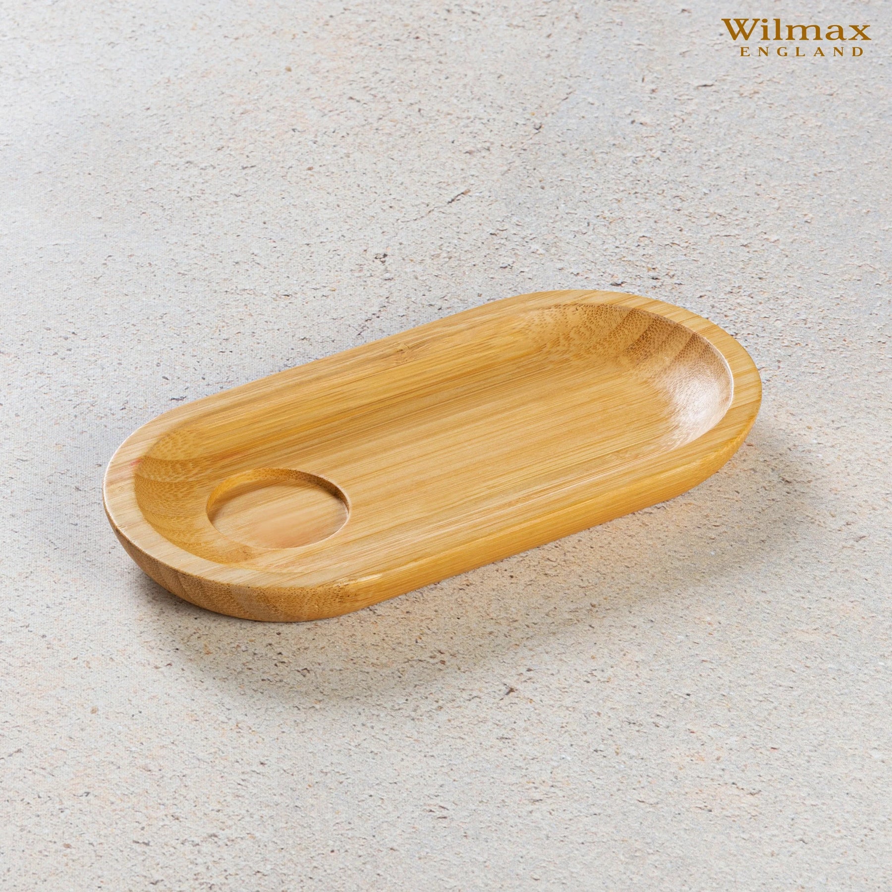 Wilmax Bambus Unterteller 30,5x15 cm Natur