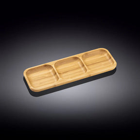 Wilmax Bambus Schale 2 Fächer 32,5x11,5 cm Natur WL-771224/A
