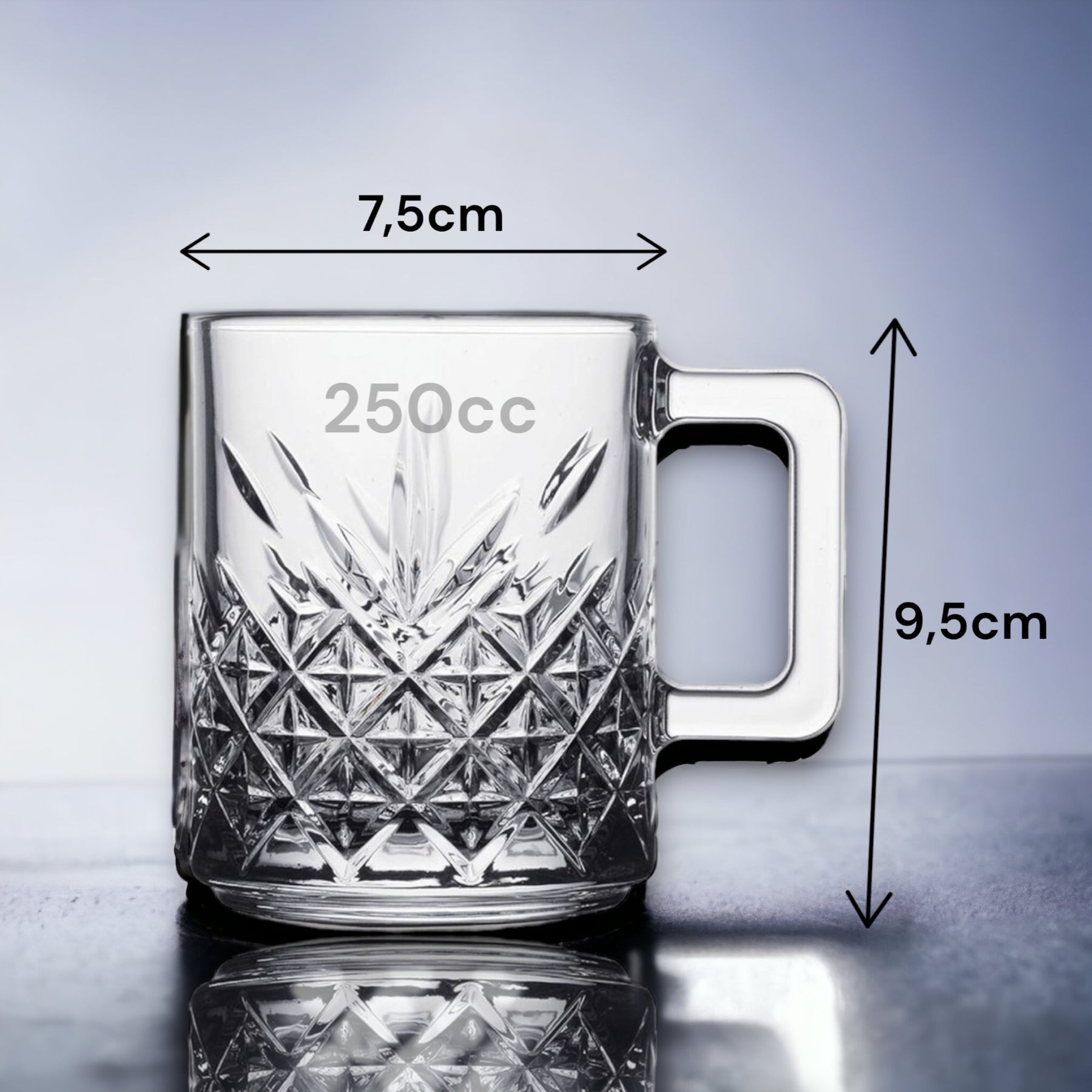 Pasabahce Timeless Mug mit Henkel - 2er Set