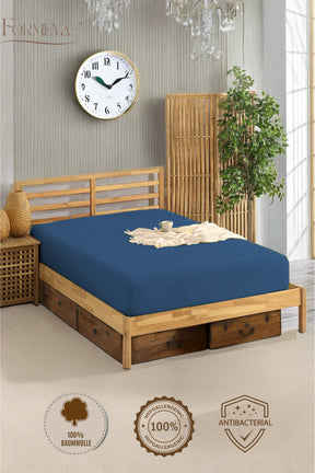100% Cotton Single/Double Fitted Sheet Fitted Combed Sheet