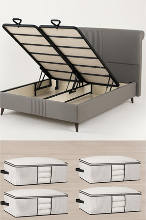Formeya 4  Sockel- und Unterbett-Organizer mit Fenstern - Sockel unter dem Sockel, 64 x 45 x 22 cm