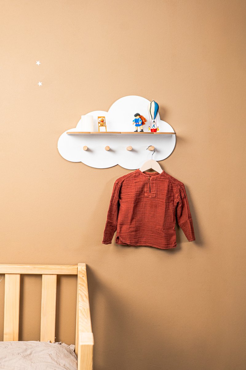 Cozy Collections Wolken-Wandregal 40×11×20 cm