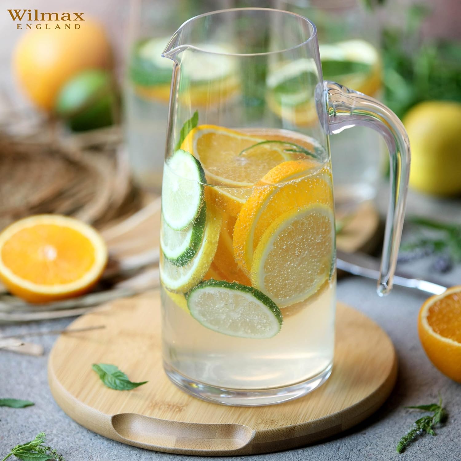 Wilmax Karaffe mit 6 Gläsern Kristallglas Set WL-888306/1C-888024/A6
