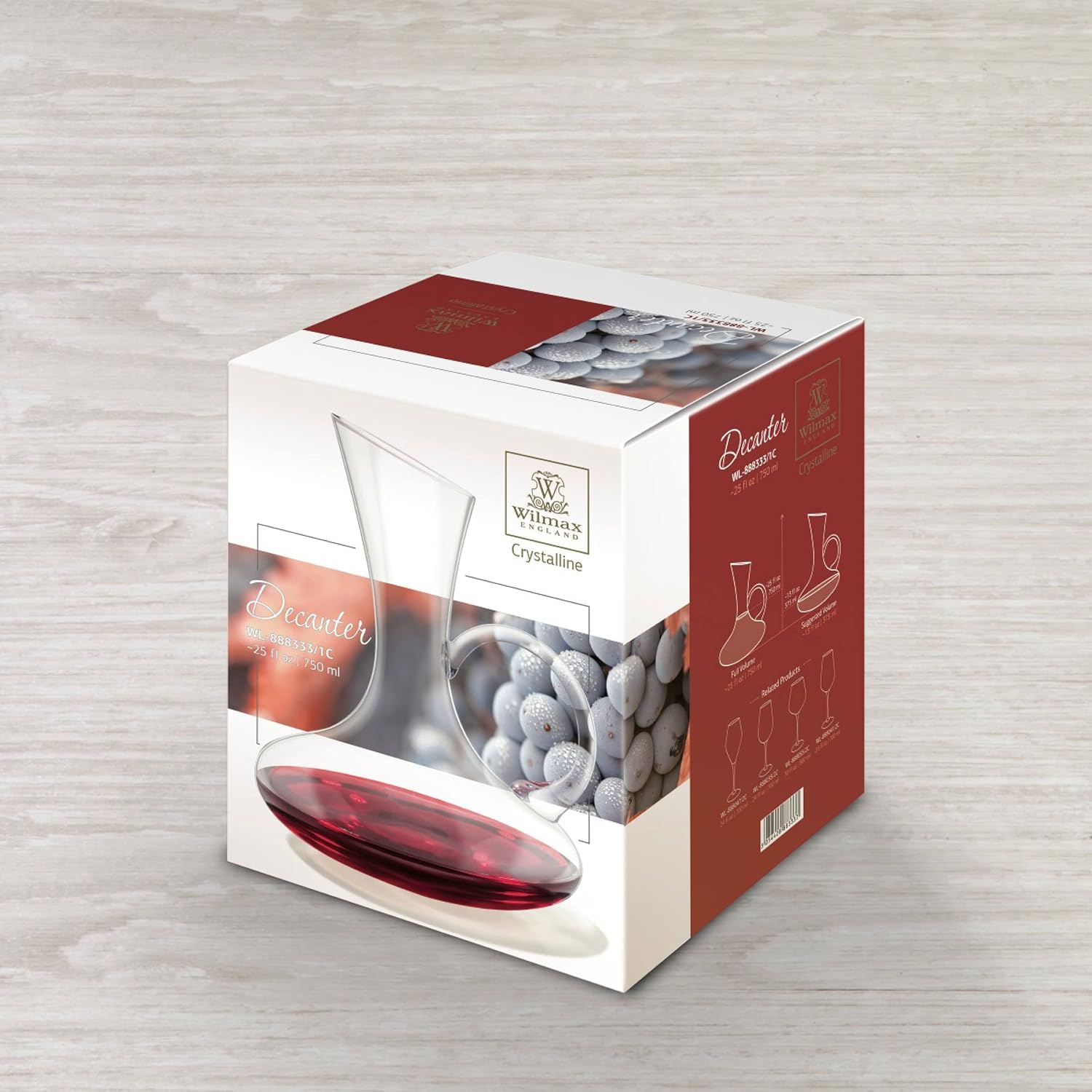 Wilmax Weinkaraffe 750 ml Kristallglas Transparent